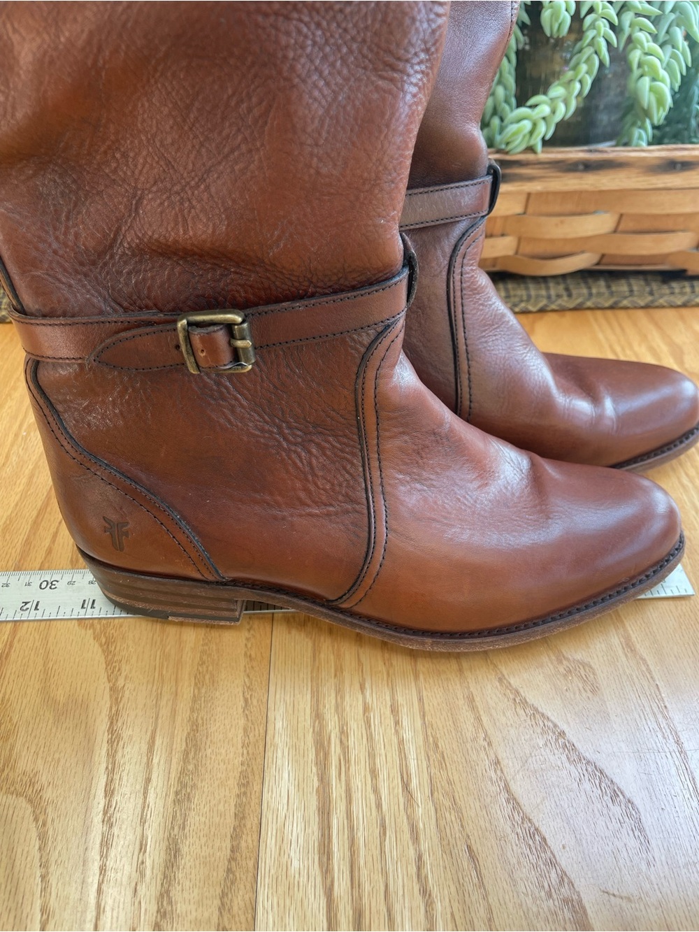 Frye Leather Knee-High Heeled Boots - Picture 15 of 16